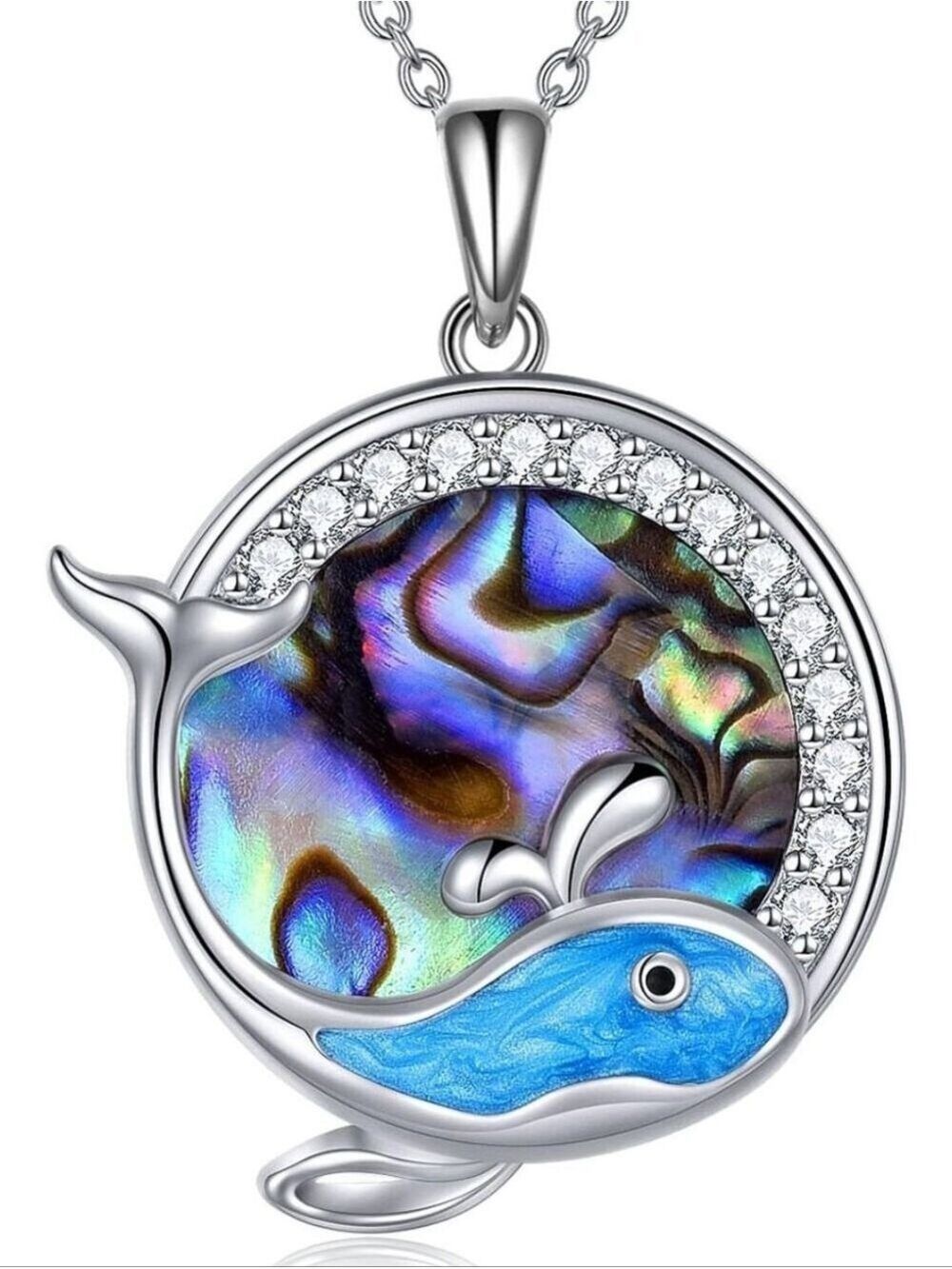 Sterling Silver Whale Necklace